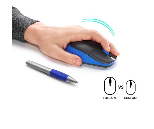 MOUSE USB OPTICAL WRL M190/BLUE 910-005907 LOGITECH