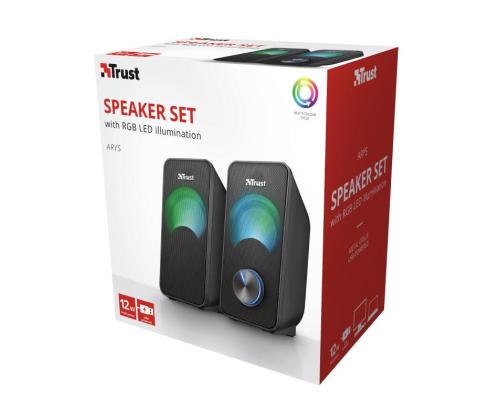 Speaker TRUST Arys Compact RGB Black 23120