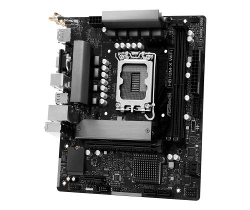 Mainboard ASROCK Intel H810 LGA 1851 (Socket V1) micro ATX RAM DDR5-SDRAM 2xSlots Wi-Fi Yes…