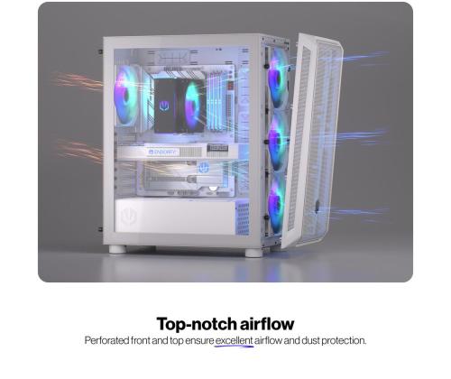 Case ENDORFY ATX/micro ATX/Mini-ITX White Midi Tower PC EY2A018