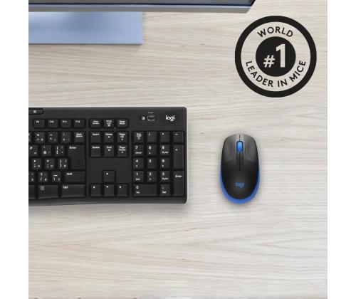 MOUSE USB OPTICAL WRL M190/BLUE 910-005907 LOGITECH