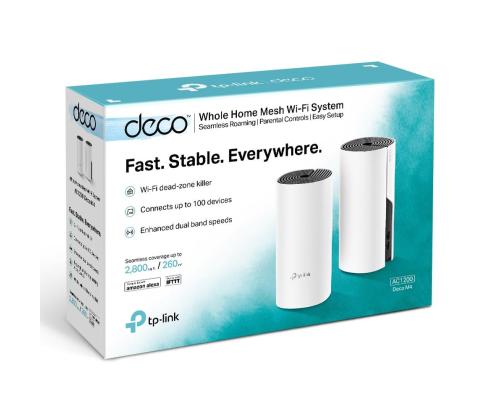 Wireless Router TP-LINK Wireless Router 2-pack 1200 Mbps Mesh DHCP DECOM4(2-PACK)