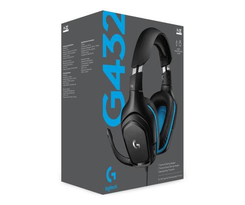 HEADSET GAMING G432/BLACK 981-000770 LOGITECH
