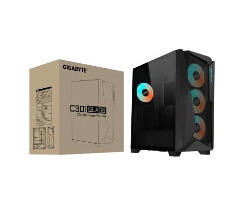 Case GIGABYTE C301G V2 BLACK MidiTower Case product features Transparent panel Not included ATX…
