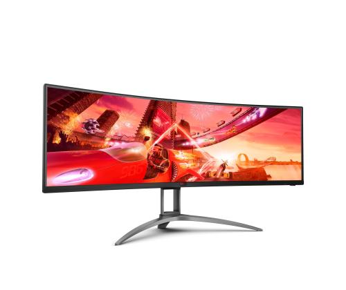 LCD Monitor AOC AG493UCX2 48.8" Gaming/Curved Panel VA 5120x1440 32:9 165Hz Matte 4 ms Speakers…