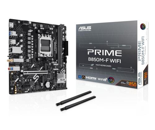 Mainboard ASUS AMD B850 Socket AM5 micro ATX RAM DDR5-SDRAM 2xSlots Wi-Fi Yes Bluetooth Yes…