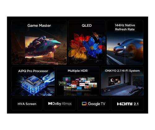 TV Set TCL 75 " 4K Ultra HD 3840 x 2160 pixels Flat 16:9 QLED 75P8K