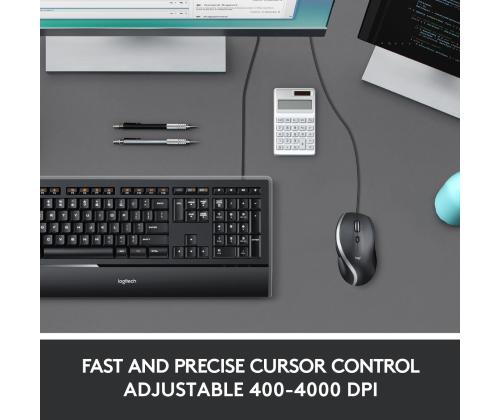 MOUSE USB OPTICAL M500S/BLACK 910-005784 LOGITECH