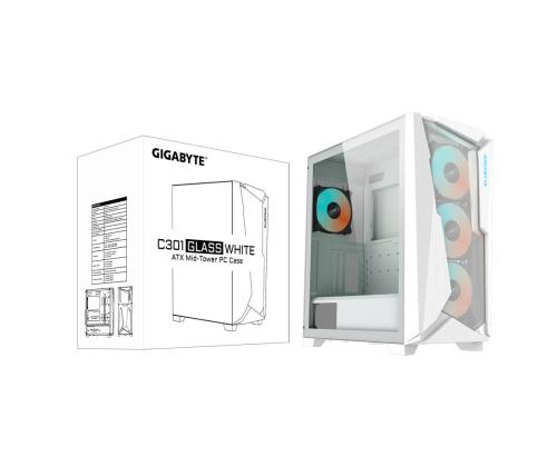 Case GIGABYTE ATX/micro ATX/Mini-ITX/EATX White Midi Tower PC C301GWV2ATX
