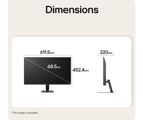 LCD Monitor LG 27 " 1920 x 1080 pixels Full HD Native aspect ratio 16:9 LCD Flat 27U411B-B