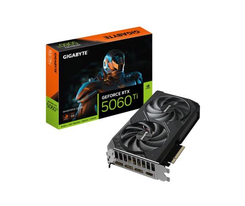 Graphics Card GIGABYTE NVIDIA GeForce RTX 5060 Ti 16 GB GDDR7 128 bit PCIE 5.0 16x GPU 2587 MHz...