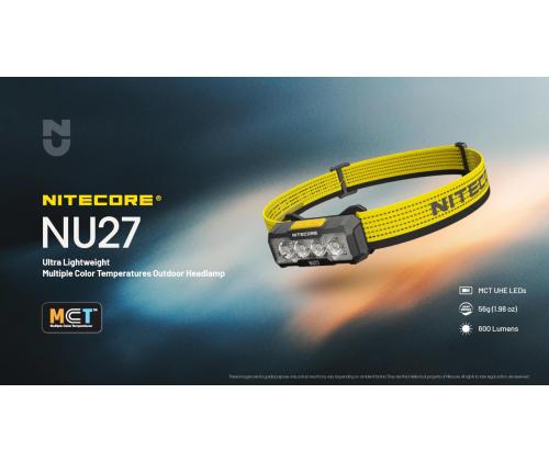 HEADLAMP NU SERIES 600 LUMENS/NU27 NITECORE