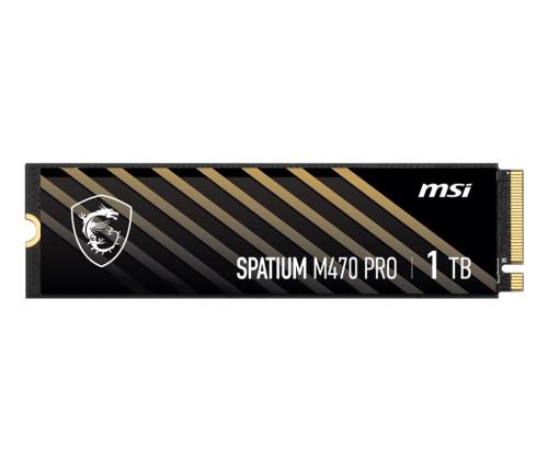 SSD MSI SPATIUM M470 PRO 1TB M.2 PCIe Gen4 NVMe 3D NAND Write speed 4500 MBytes/sec Read speed...
