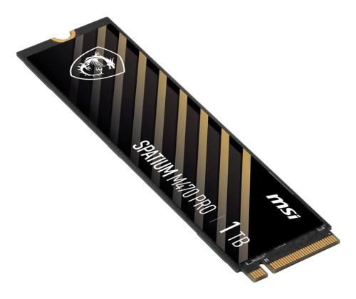 SSD MSI SPATIUM M470 PRO 1TB M.2 PCIe Gen4 NVMe 3D NAND Write speed 4500 MBytes/sec Read speed...