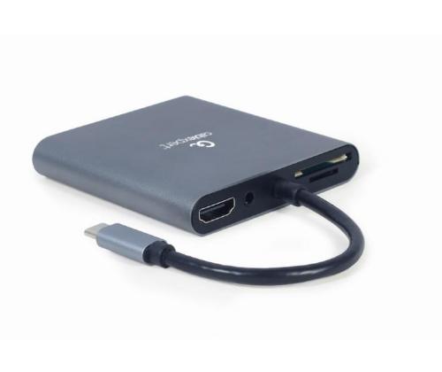 I/O ADAPTER USB-C TO HDMI/USB3/6IN1 A-CM-COMBO6-01 GEMBIRD