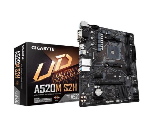 Mainboard GIGABYTE AMD A520 SAM4 Micro-ATX Memory DDR4 Memory slots 2 2xPCI-Express 3.0 1x 1xPCI...