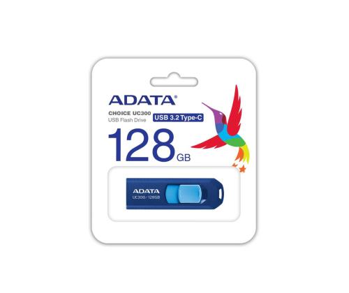 MEMORY DRIVE FLASH USB-C 128GB/ACHO-UC300-128G-RNB/BU ADATA