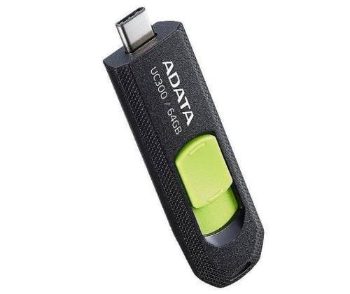 MEMORY DRIVE FLASH USB-C 64GB/ACHO-UC300-64G-RBK/GN ADATA
