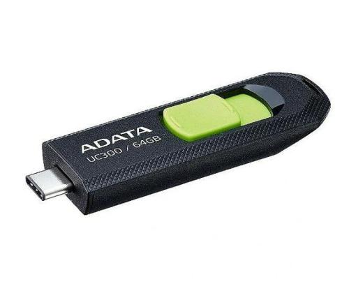 MEMORY DRIVE FLASH USB-C 64GB/ACHO-UC300-64G-RBK/GN ADATA