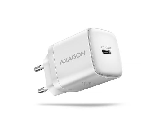 MOBILE CHARGER WALL USB-C 20W/1PORT WHITE ACU-PD20W AXAGON