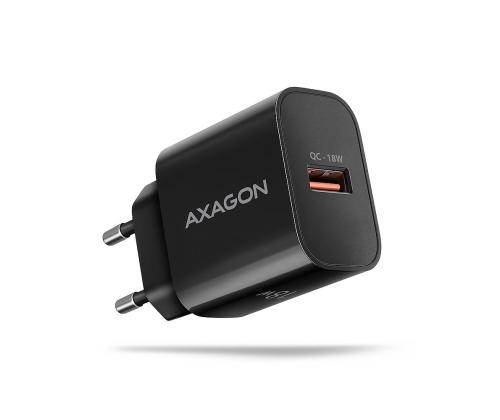 MOBILE CHARGER WALL USB 18W/1PORT BLACK ACU-QC18 AXAGON