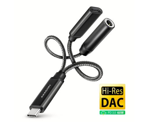 SOUND CARD ADAPTER USB-C/3.5MM/HI-RES DAC ADA-HCPD AXAGON