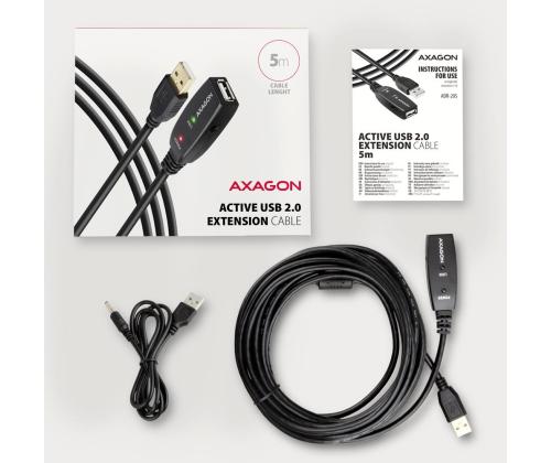 CABLE USB2.0 A-M/A-F ACTIVE/5M ADR-205 AXAGON