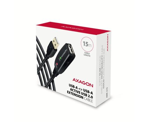 CABLE USB2.0 A-M/A-F ACTIVE/15M ADR-215 AXAGON