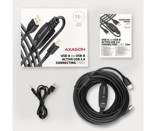 CABLE USB2.0 A-M/B-M ACTIVE/15M ADR-215B AXAGON