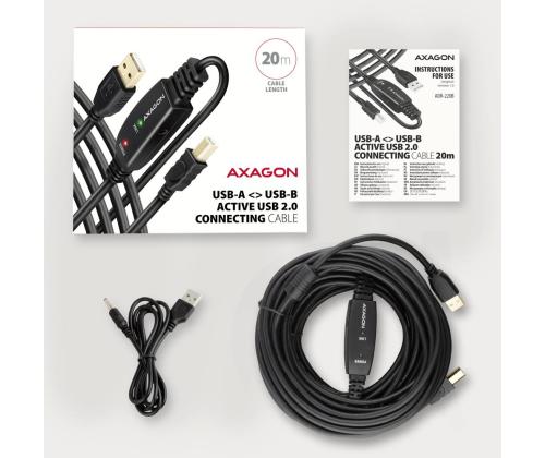 CABLE USB2.0 A-M/B-M ACTIVE/20M ADR-220B AXAGON