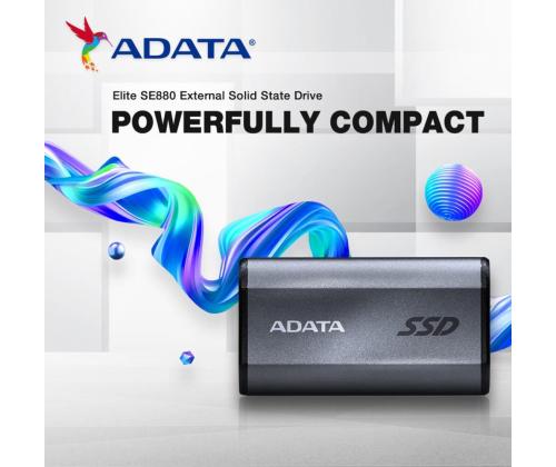External SSD ADATA SE880 1TB USB-C Write speed 2000 MBytes/sec Read speed 2000 MBytes/sec AELI...