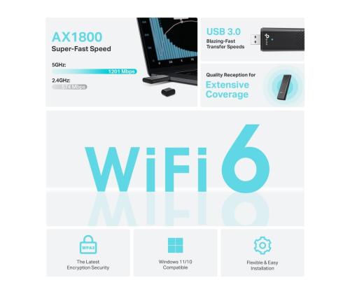 WRL ADAPTER 1800MBPS USB/ARCHER TX20U TP-LINK