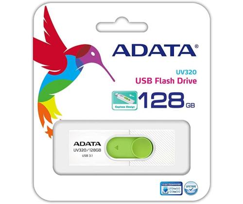 MEMORY DRIVE FLASH USB3 128GB/WHITE AUV320-128G-RWHGN ADATA