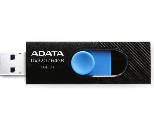 MEMORY DRIVE FLASH USB3.1 64GB/BLACK AUV320-64G-RBKBL ADATA