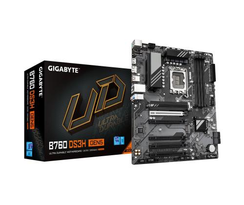 Mainboard GIGABYTE Intel B760 Express LGA1700 ATX Memory DDR5 Memory slots 4 B760DS3HGEN5