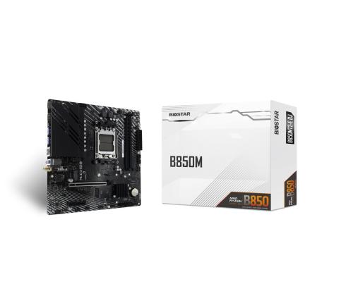 Mainboard BIOSTAR AMD B850 SAM5 Micro-ATX 1xPCI-Express 4.0 4x	 1xPCI-Express 4.0 16x 2xM.2...