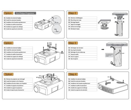 PROJECTOR ACC CEILING MOUNT/BEAMER-C80WHITE NEOMOUNTS