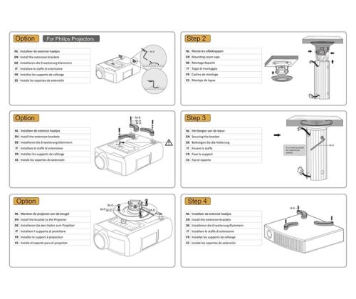 PROJECTOR ACC CEILING MOUNT/15KG BEAMER-C80 NEOMOUNTS