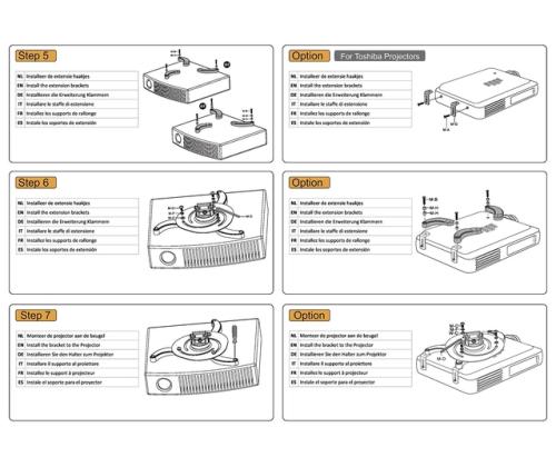 PROJECTOR ACC CEILING MOUNT/BEAMER-C80WHITE NEOMOUNTS