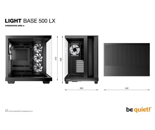 Case BE QUIET ATX/micro ATX/Mini-ITX Black Midi Tower PC BGW85