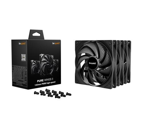 CASE FAN 140MM PURE WINGS 3/PWM HS 3PACK BL138 BE QUIET