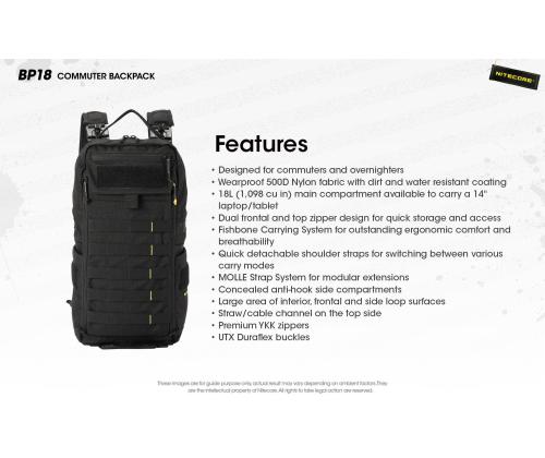 NB BACKPACK/BP18 NITECORE