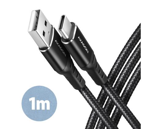 CABLE USB-C TO USB2.0 1M/BLACK BUCM-AM10AB AXAGON