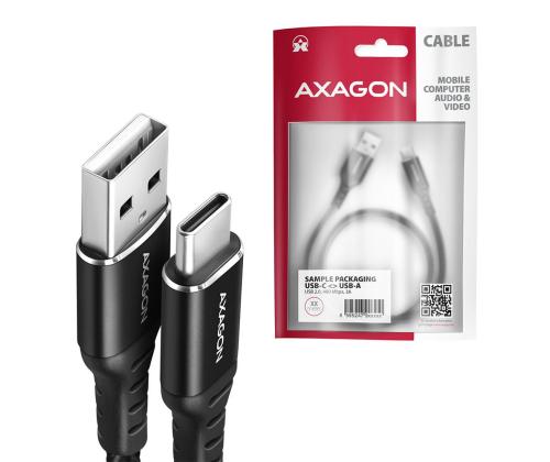 CABLE USB-C TO USB2.0 2M/BLACK BUCM-AM20AB AXAGON