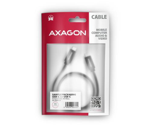 CABLE USB-C TO USB-C 1M 240W/BRAID BLK BUCM2-CM10AB AXAGON