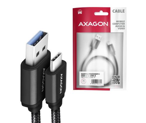 CABLE USB-C TO USB3.2 1M/BLACK BUCM3-AM10AB AXAGON