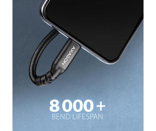 CABLE USB-C EXTENSION 0.5M/BLACK BUCM32-CF05AB AXAGON