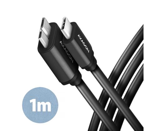 CABLE USB-C TO MICRO-B 1M/SPEED BLK BUMM3-CM10AB AXAGON