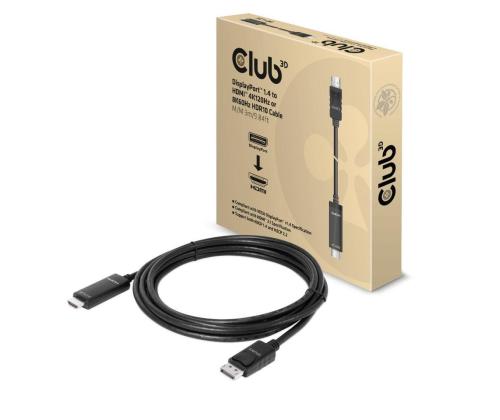 CABLE DP TO HDMI 3M/M/M CAC-1087 CLUB3D