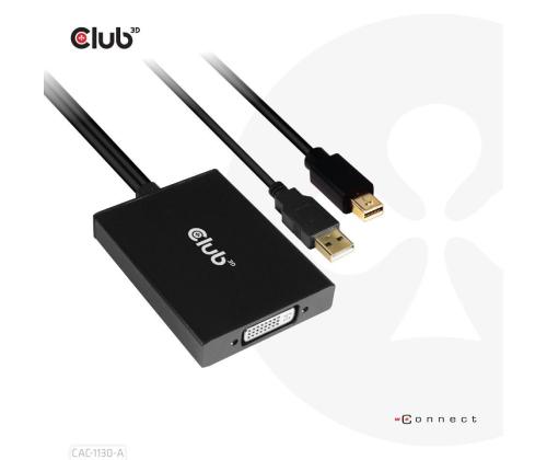 I/O ADAPTER MINI DP TO DVI/ACTIVE CAC-1130-A CLUB3D